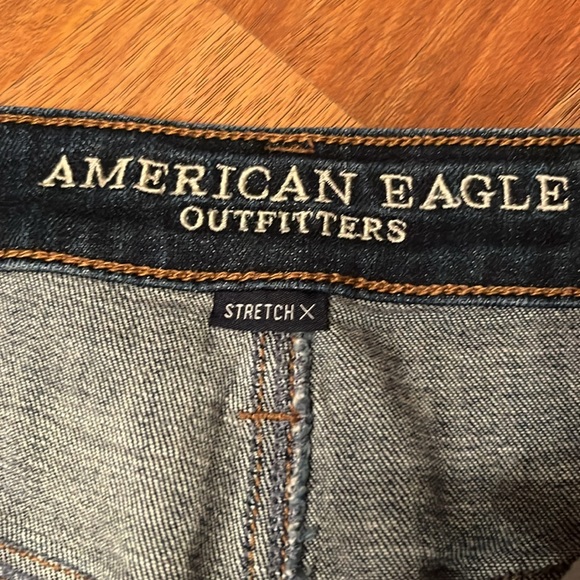 EUC American Eagle outfitters distressed, dark wash jeans - Picture 6 of 16